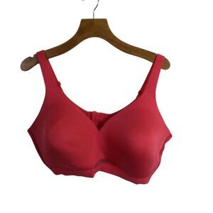 Cacique Womens Push Up Bra Adjustable Straps Lined Wireless Pink Size 44DDD